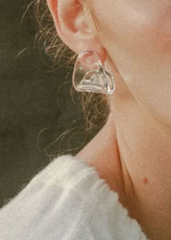 Annika Inez Glossy Fold Over Earrings