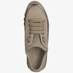 Candice Cooper Janis Low Sneaker Strip Taupe Gold Metallic