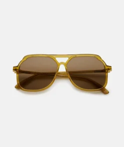 Carla Colour VITO CARAMELLA / oversized, yellow aviator sunglasses