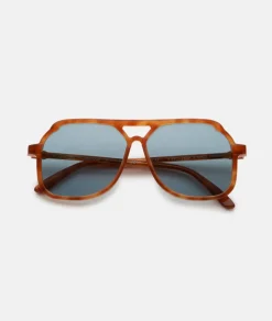Carla Colour VITO LAPIS OAK / oversized, light tort aviator sunglasses
