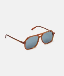 Carla Colour VITO LAPIS OAK / oversized, light tort aviator sunglasses