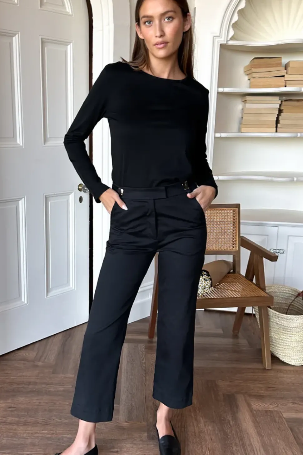 Emerson Fry Essential Black Twill Pant