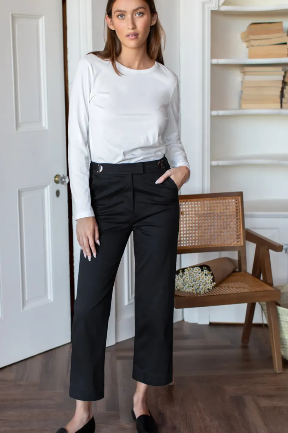 Emerson Fry Essential Black Twill Pant