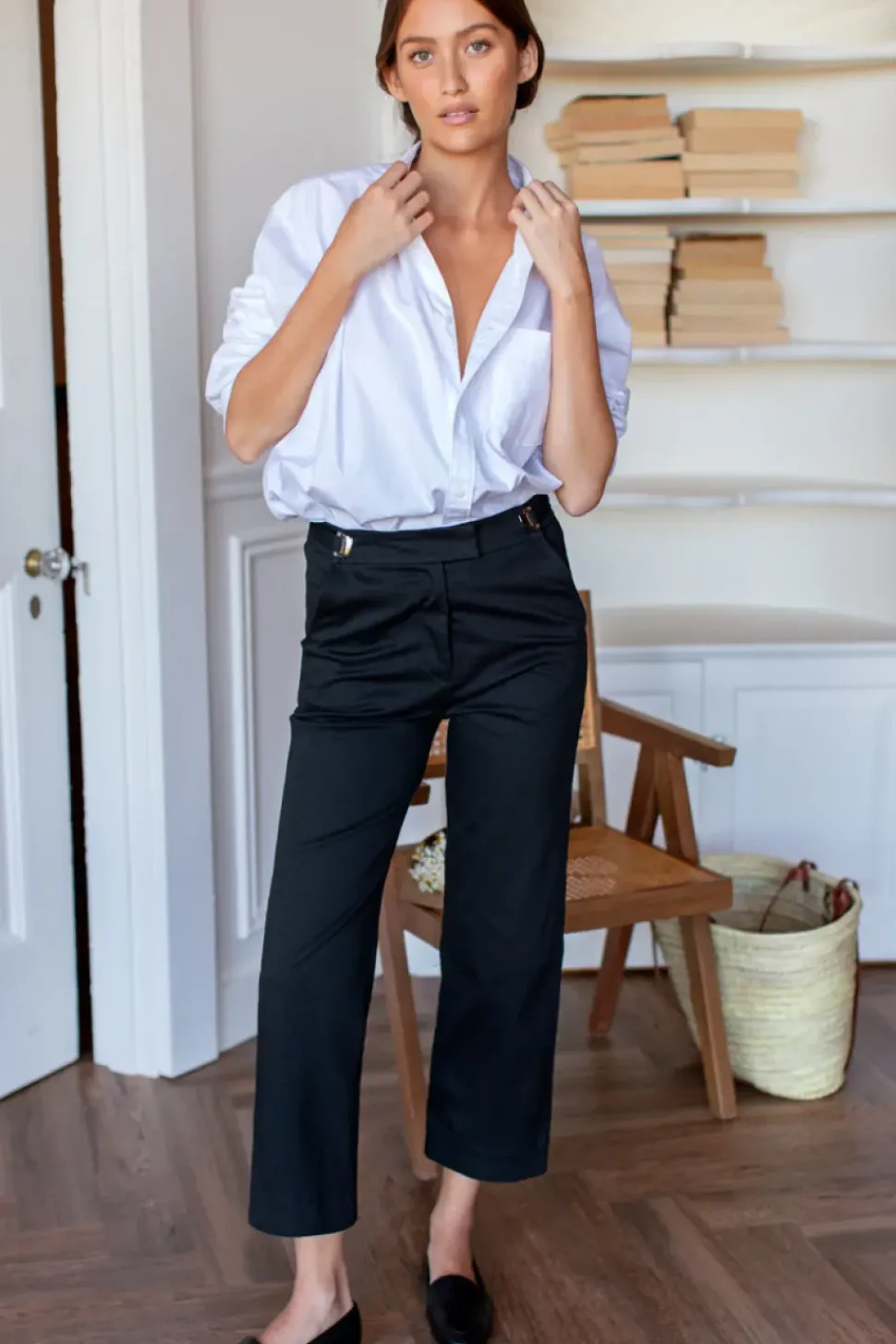 Emerson Fry Essential Black Twill Pant