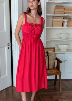 Emerson Fry Pipa Dress in Rococco Red