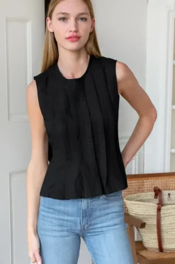 Emerson Fry Plait Long Top in Black