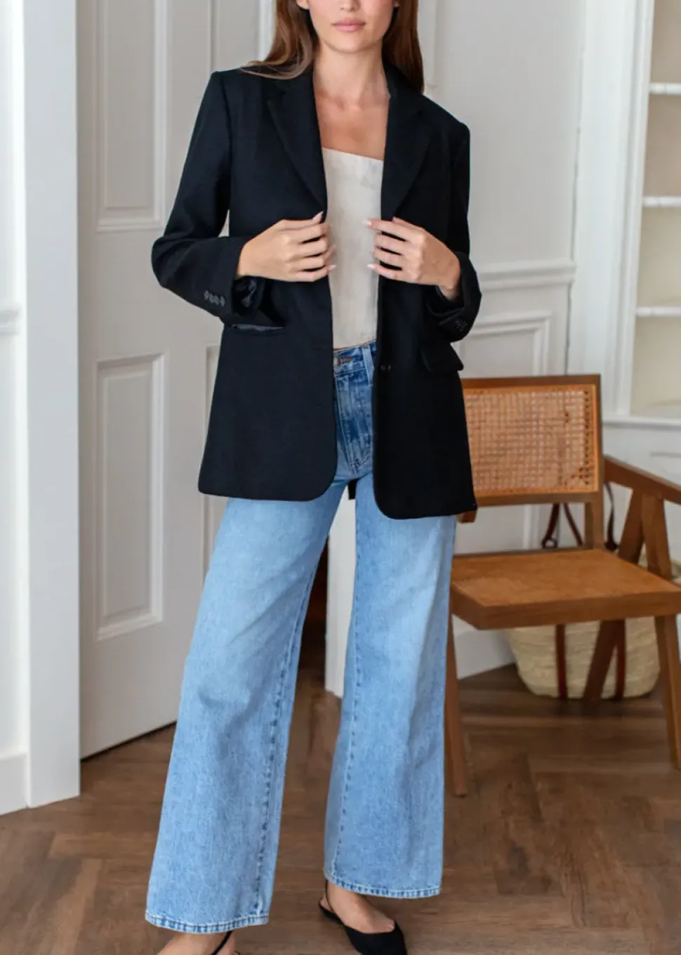 Emerson Fry Slingback Flat - Black Suede