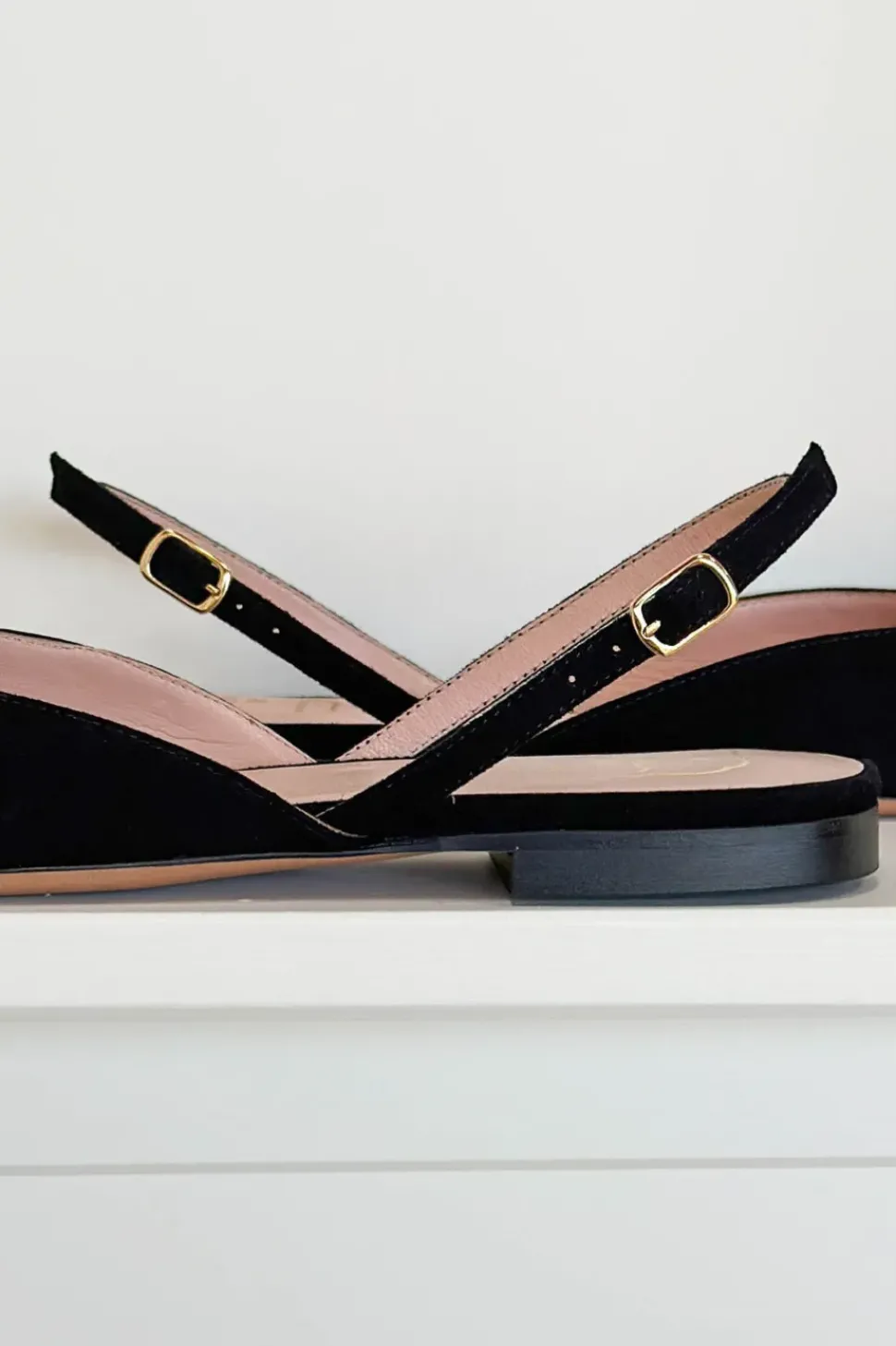 Emerson Fry Slingback Flat - Black Suede