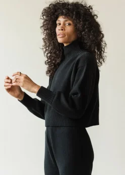 First Rite Cotton Crop Knit Black