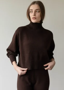 First Rite Cotton Crop Knit Walnut