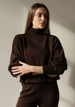 First Rite Cotton Crop Knit Walnut