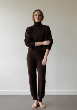 First Rite Cotton Crop Knit Walnut