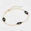 Jennifer Zeuner Nazar Romy Bracelet in Gold/ Black Enamel