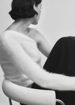 Lisa Yang Cream Dae Top in Brushed Cashmere