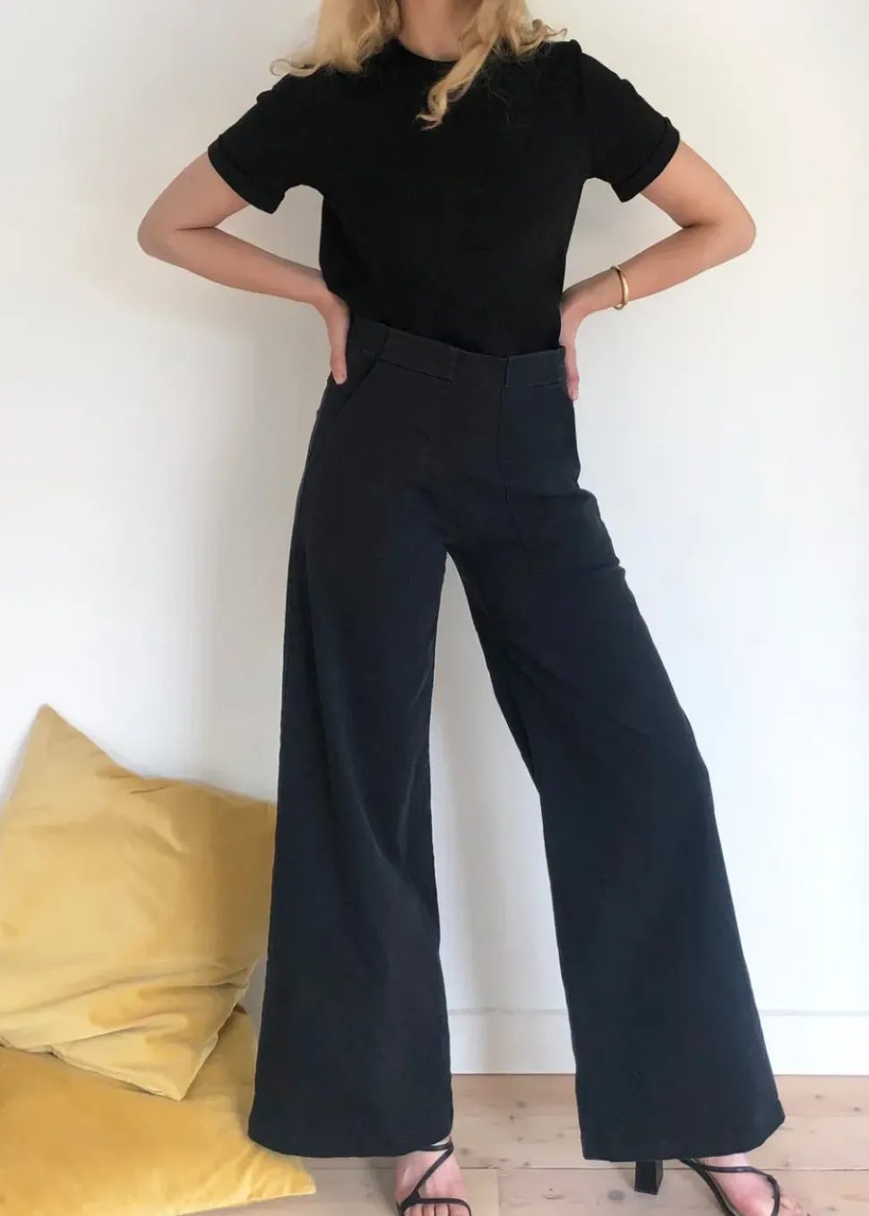 Long Sabrina Denim Pants | Black