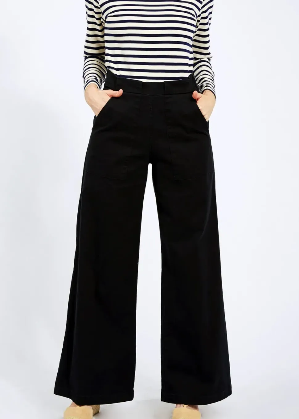 Long Sabrina Denim Pants | Black
