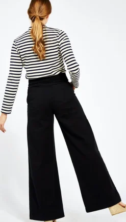 Long Sabrina Denim Pants | Black