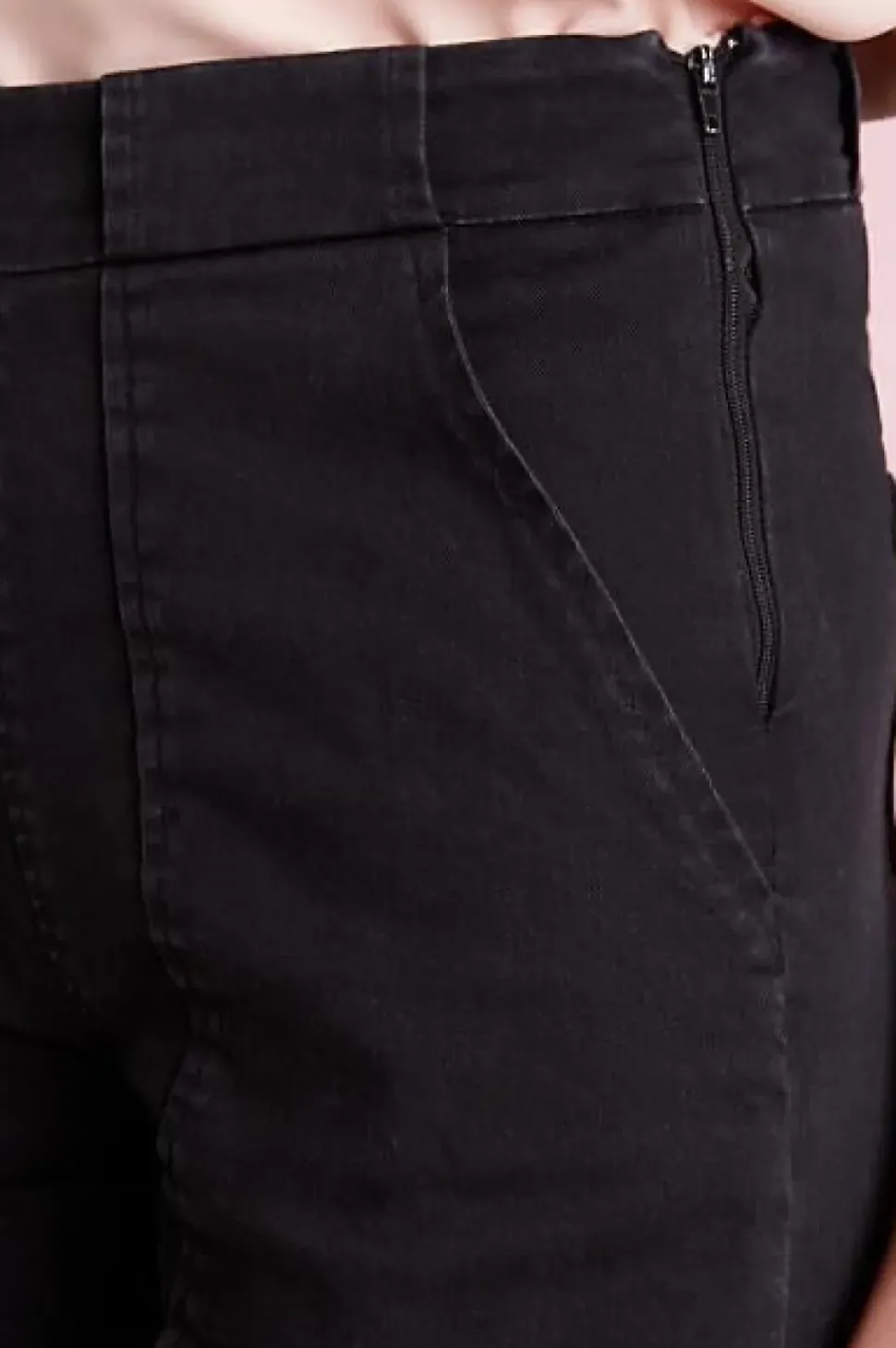 Long Sabrina Denim Pants | Black