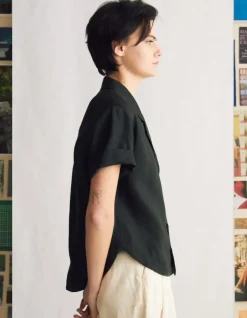 Naomi Nomi Studio Shirt in Black Linen