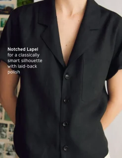 Naomi Nomi Studio Shirt in Black Linen