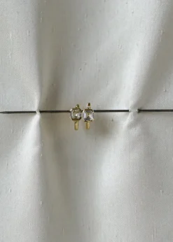 Otiumberg Domino White Topaz Huggies in 9kt Solid Gold