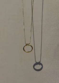 Otiumberg Oval Pendant Necklace in Gold Vermeil