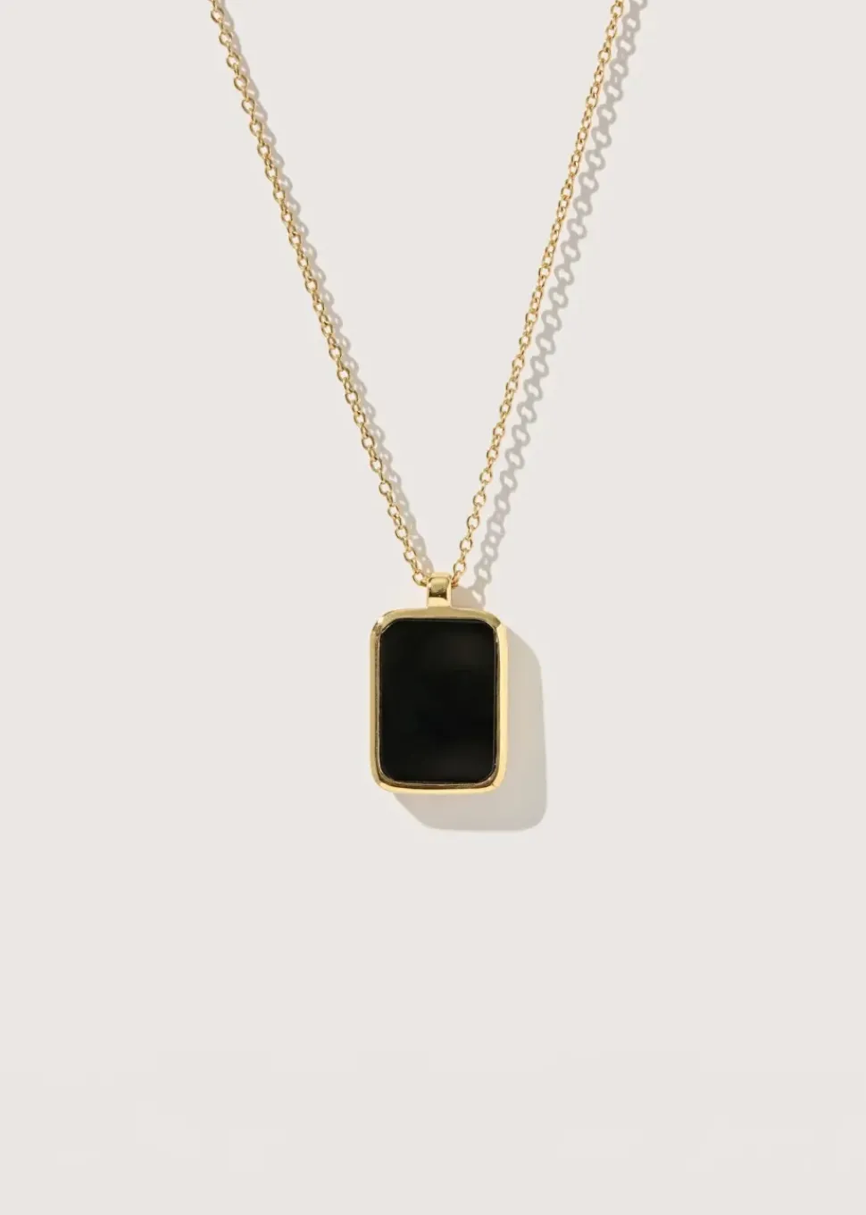 Otiumberg Tag Inlay Pendant in Black Onyx