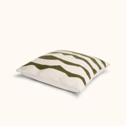 Paso Throw Pillow in Natural/Moss