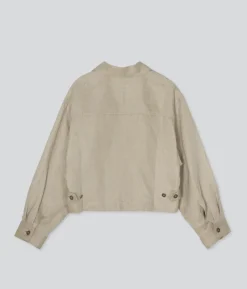 Sayaka Davis Cropped Jacket in Light Taupe