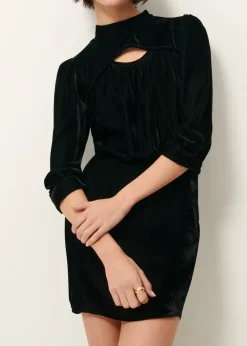 Sessun Dancing Dress in Black Velvet