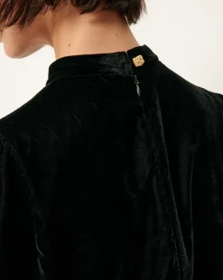 Sessun Dancing Dress in Black Velvet