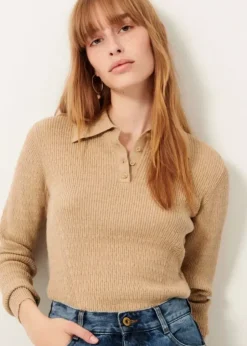 Sessun Sao Polo Collared Knit Shirt