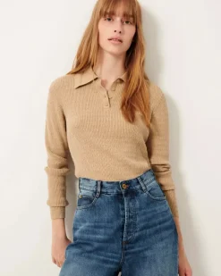 Sessun Sao Polo Collared Knit Shirt