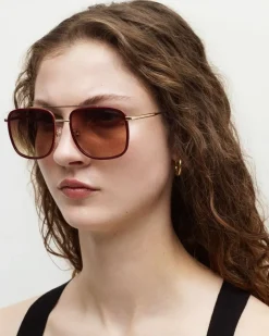 Shop Machete Amelia Sunglasses in Black