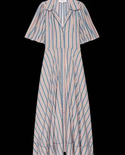 The Great Bridge Dress in Blue Stripe