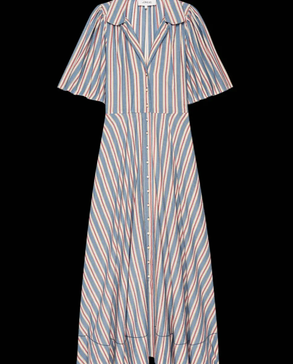 The Great Bridge Dress in Blue Stripe