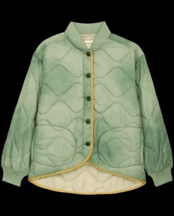 The Great Quilted Liner Jacket Mottled Green