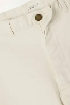 The Great Seafair Wide Leg Jeans Denim in Stone + Black