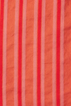 Trovata Callie Shirtdress in Terracotta Stripe