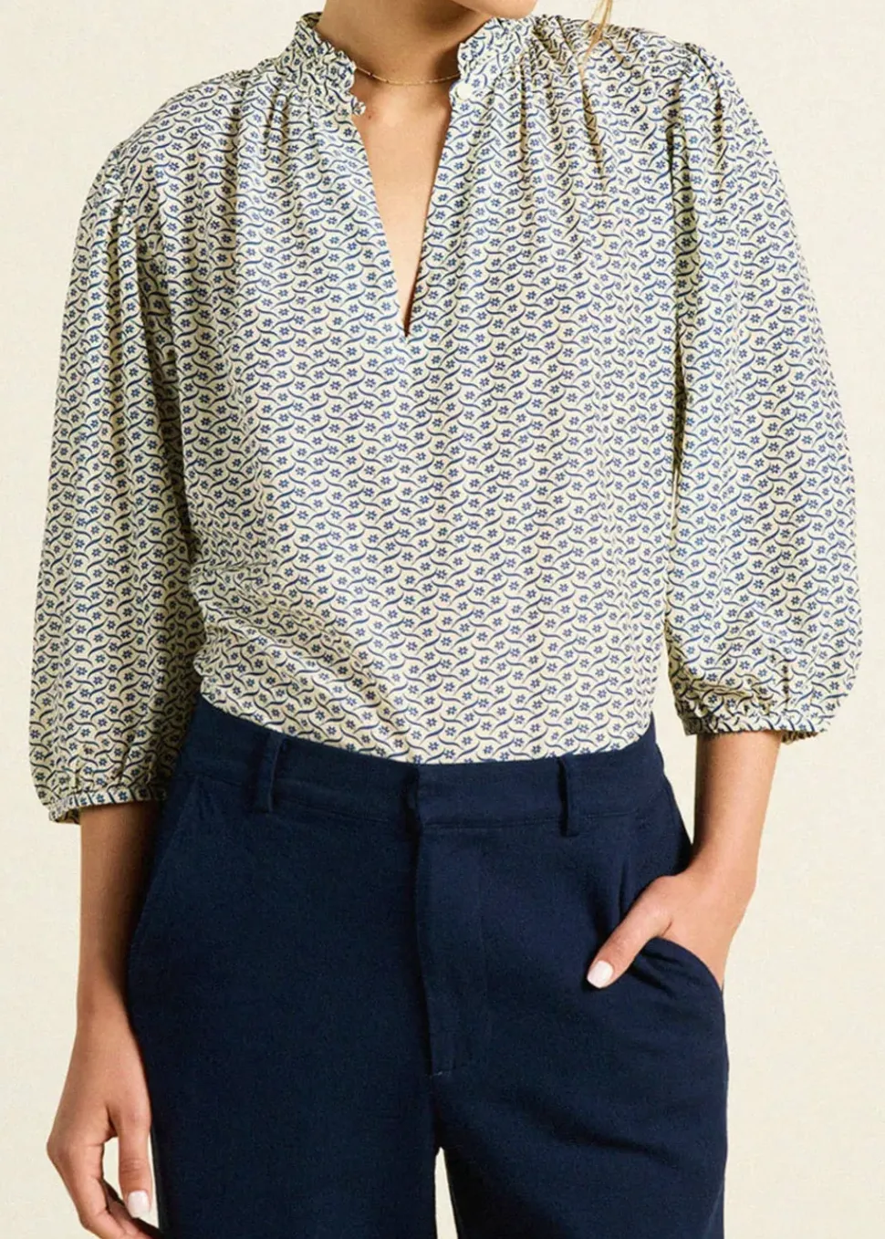Trovata Orly Blouse in Daisy Chain