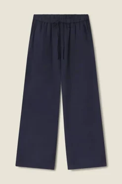 Trovata Vera Pants in Navy Linen