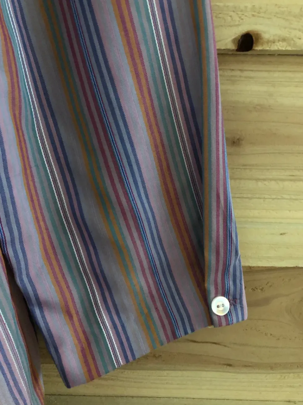 Vintage 70s Birds & Bees Stripe Peasant Top